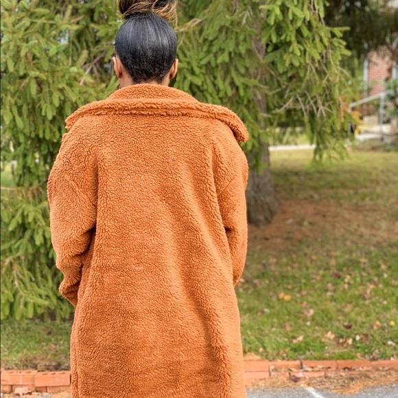 Faux Fur Teddy Over Coat - Picture 4 of 5